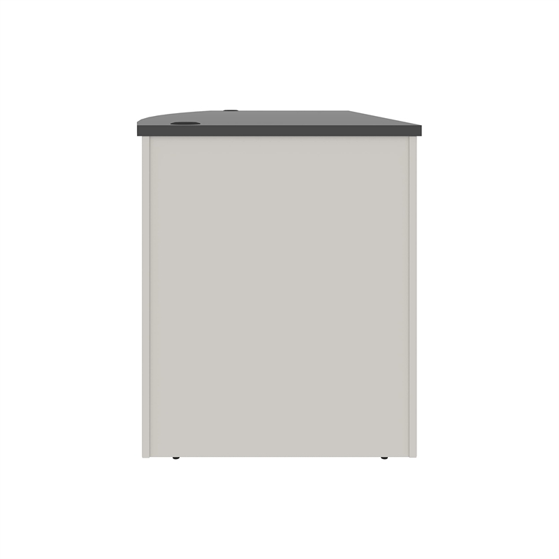 Atlin Designs Home Office Set with 2 Pedestals in Sandstone and Slate
