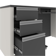 Atlin Designs Home Office Set with 2 Pedestals in Sandstone and Slate