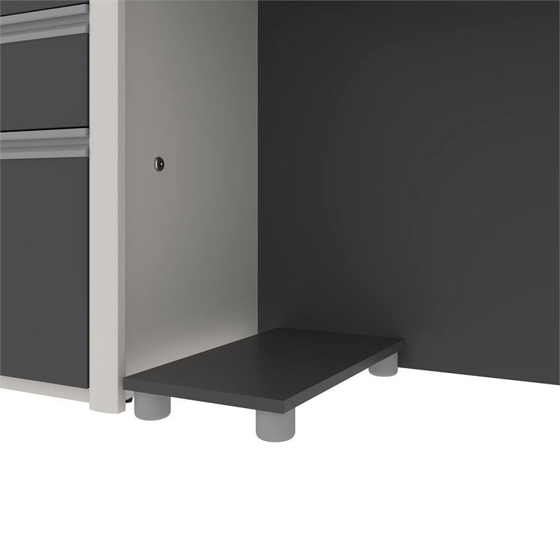 Atlin Designs Home Office Set with 2 Pedestals in Sandstone and Slate