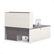 Atlin Designs U-Shape Home Office Set with 1 Oversized Pedestal in Sandstone