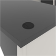 Atlin Designs Modern Wood U-Shape Home Office Set with Pedestal in Slate Gray