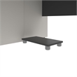 Atlin Designs Modern Wood U-Shape Home Office Set with Pedestal in Slate Gray