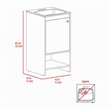 Atlin Designs Modern Metal Free Standing Vanity Cabinet in Light Gray