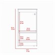 Atlin Designs Modern Metal Free Standing Vanity Cabinet in Light Gray