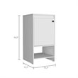 Atlin Designs Modern Metal Free Standing Vanity Cabinet in White