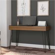 Atlin Designs Modern Wood Desk with Abstract Steel Legs in Mahogany