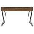 Atlin Designs Modern Wood Desk with Abstract Steel Legs in Mahogany