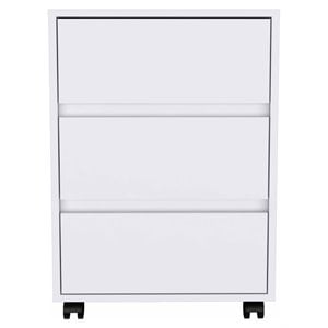 Atlin Designs 3-Drawer Modern Wood Filing Cabinet in White