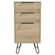 Atlin Designs Modern Metal Dresser with 3-Drawer & 4-Leg in Light Oak