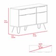 Atlin Designs Metal Light Oak Dresser Rectangular Countertop 29.1