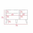 Atlin Designs Metal Light Oak Dresser Rectangular Countertop 29.1