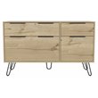 Atlin Designs Metal Light Oak Dresser Rectangular Countertop 29.1