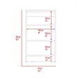 Atlin Designs Modern Wood Linen Cabinet with 4-Shelf in Light Gray