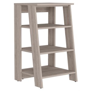 Atlin Designs Modern Wood Linen Cabinet with 4-Shelf in Light Gray