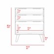 Atlin Designs Modern Metal Dresser with 3-Drawer & Countertop in Light Oak