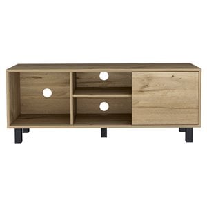 Atlin Designs Modern Wood TV Stand for TVs up to 45&quot in Light Oak