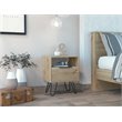 Atlin Designs Modern Metal Night Stand with Two Shelves in Black