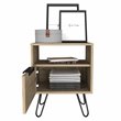 Atlin Designs Modern Metal Night Stand with Two Shelves in Black