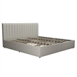 Atlin Designs Modern Upholstered King Bed with Storage Drawers