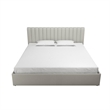 Atlin Designs Modern Upholstered King Bed with Storage Drawers