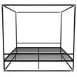 Atlin Designs Modern Canopy Metal Bed King Size Frame in Black/Gold