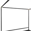 Atlin Designs Modern Canopy Metal Bed King Size Frame in Black/Gold