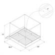 Atlin Designs Modern Canopy Metal Bed King Size Frame in Black/Gold