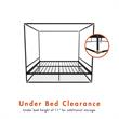 Atlin Designs Modern Canopy Metal Bed King Size Frame in Black/Gold