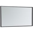Atlin Designs Metal Black Mirror Rectangular Contemporary 36