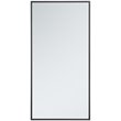 Atlin Designs Metal Black Mirror Rectangular Contemporary 36