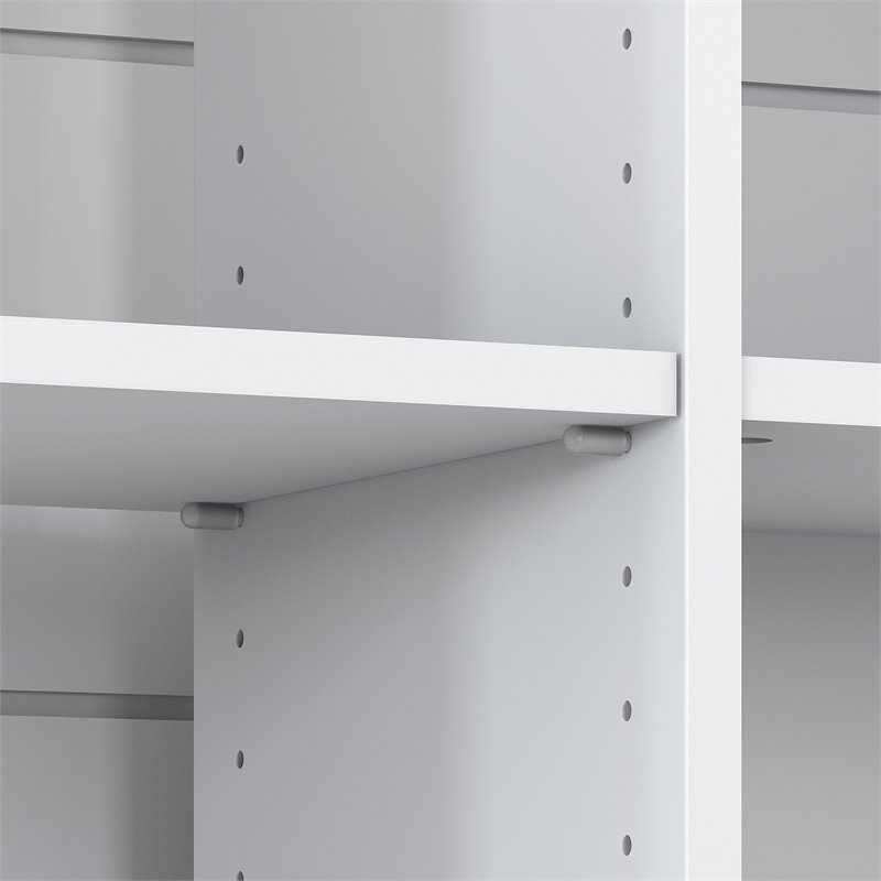 Atlin Designs Engineered Wood White and Gray Bookcase Rectangular 45