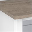 Atlin Designs Engineered Wood White and Gray Bookcase Rectangular 45