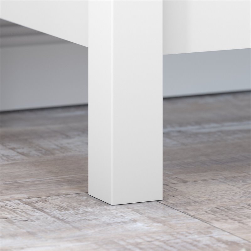 Atlin Designs Engineered Wood White and Gray Bookcase Rectangular 45
