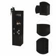 Atlin Designs Modern Corner Bar Cabinet in Black