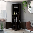 Atlin Designs Modern Corner Bar Cabinet in Black