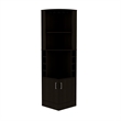 Atlin Designs Modern Corner Bar Cabinet in Black