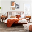 Atlin Designs Modern Wood Queen Spindle Platform Bed in Brown