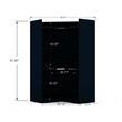 Atlin Designs Contemporary Wood Corner Wardrobe Closet in Midnight Blue