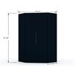 Atlin Designs Contemporary Wood Corner Wardrobe Closet in Midnight Blue