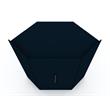 Atlin Designs Contemporary Wood Corner Wardrobe Closet in Midnight Blue
