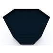 Atlin Designs Contemporary Wood Corner Wardrobe Closet in Midnight Blue