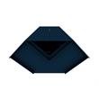 Atlin Designs Contemporary Wood Corner Wardrobe Closet in Midnight Blue