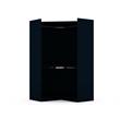 Atlin Designs Contemporary Wood Corner Wardrobe Closet in Midnight Blue