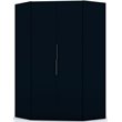 Atlin Designs Contemporary Wood Corner Wardrobe Closet in Midnight Blue