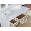 Atlin Designs Contemporary Style Wood 3-Piece Vanity Set in White