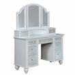Atlin Designs Contemporary Style Wood 3-Piece Vanity Set in White