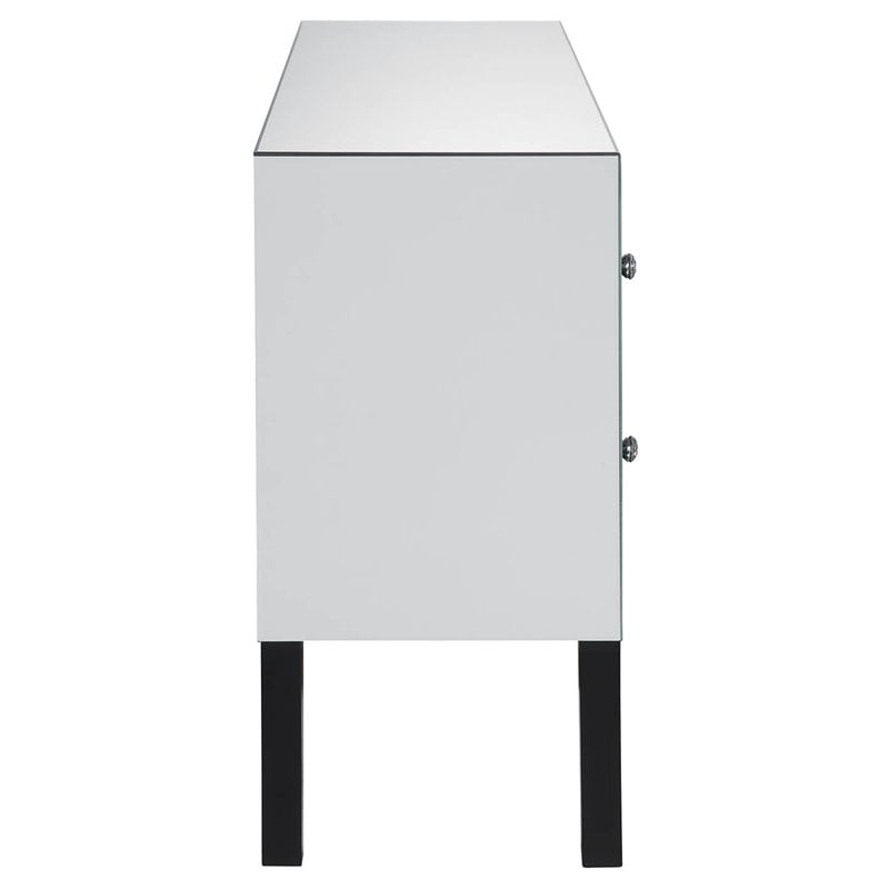 Atlin Designs Contemporary 5 Drawer Mirrored Vanity Table
