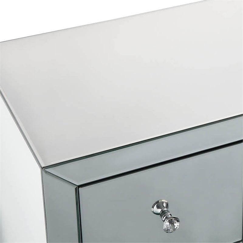 Atlin Designs Contemporary 5 Drawer Mirrored Vanity Table