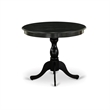 Atlin Designs Antique 3-piece Dining Set with Slatted Chair in Black