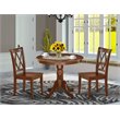 Atlin Designs Antique 3-piece Dining Set with X-back Chair in Mahogany